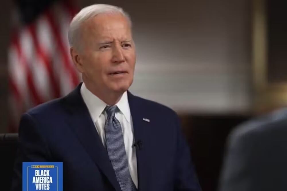Joe Biden, durante una entrevista con Black Entertainment Television. FOTO: CAPTURA