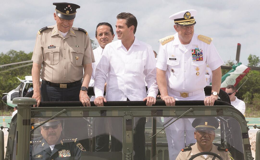 El presidente Enrique Peña Nieto clausuró en Cancún la XIII Conferencia de Ministros de Defensa de las Américas, que involucró a 34 naciones. (PRESIDENCIA)