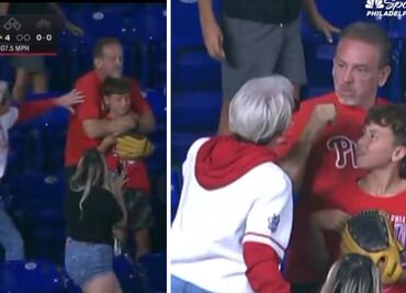 Mujer le quita pelota a niño tras home run en partido de béisbol; video causa indignación en redes