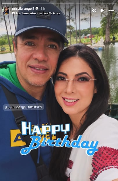 Priscila celebra a su esposo Gustavo Ángel.