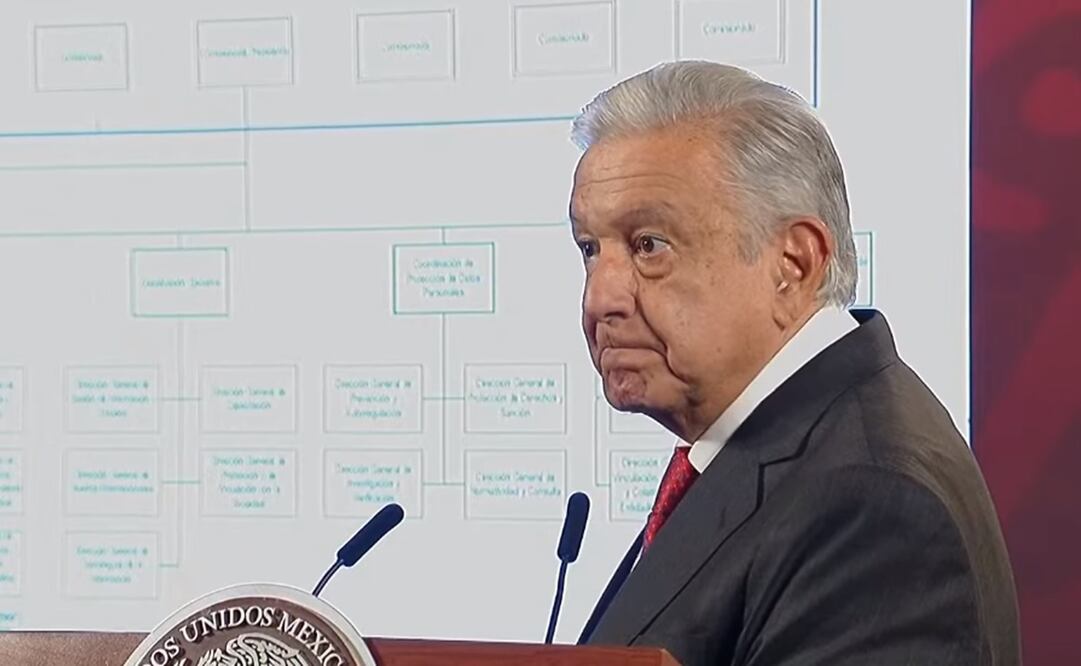 López Obrador volvió a lanzarse contra el Instituto Nacional de Transparencia, Acceso a la Información y Protección de Datos Personales. Foto: Captura