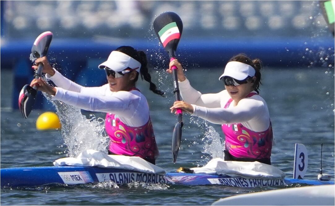 Beatriz Briones y Karina Alanís avanza a cuartos de final del Canotaje de Velocidad. FOTO: AP