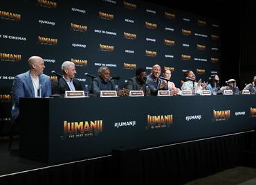 Admiración y bromas en presentación de nueva cinta de "Jumanji"