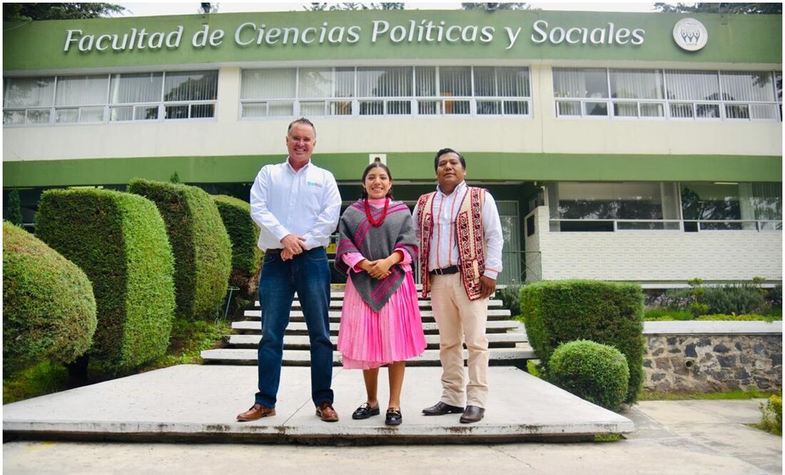 Vanessa, quien pertenece a la comunidad Mazahua, logró ingresar a la Facultad de Ciencias Políticas y Sociales. Foto: Especial