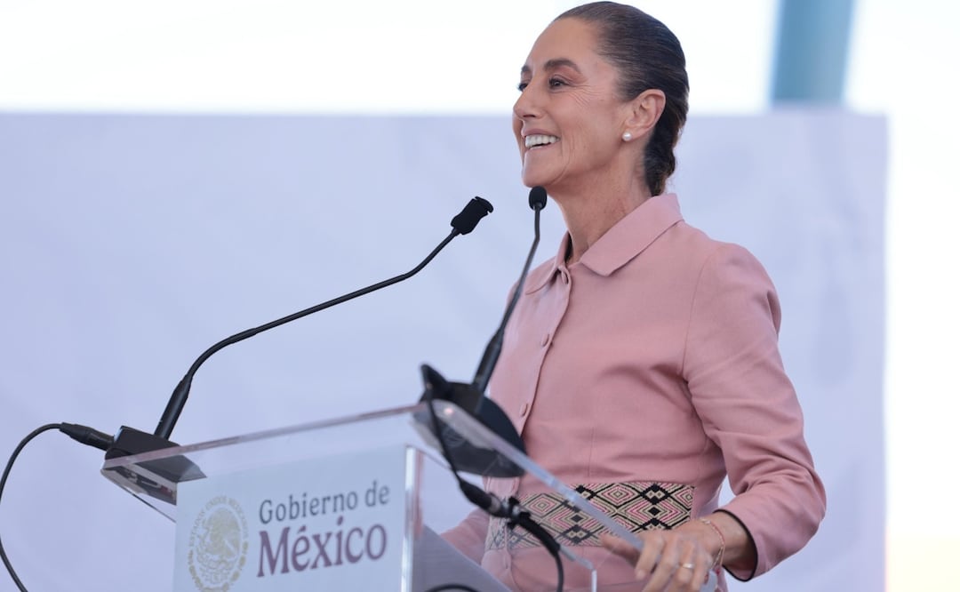 Presidenta Claudia Sheinbaum en su visita a San Quintín, Baja California donde anunció el certificado laboral para productores agrícolas en México (31/01/2026). Foto: Especial