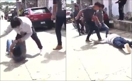 Estudiantes de secundaria protagonizan pelea callejera en Pueblo Nuevo, Chiapas