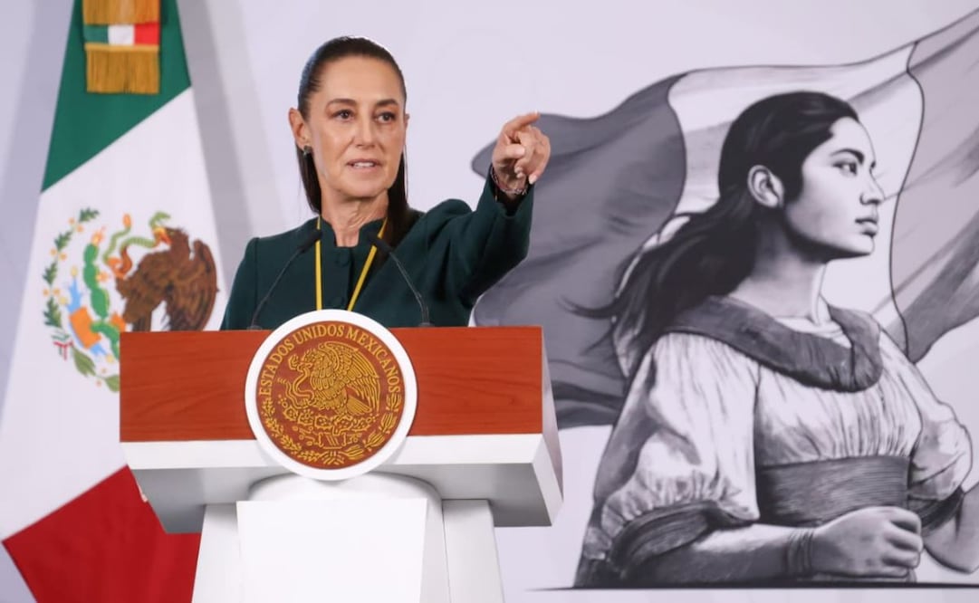 La presidenta Claudia Sheinbaum en la “Mañanera del Pueblo” del 29 de junio de 2026 en Palacio Nacional. Foto: Karla Guerrero/ EL UNIVERSAL