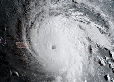 Así se ve dentro del ojo del huracán Irma