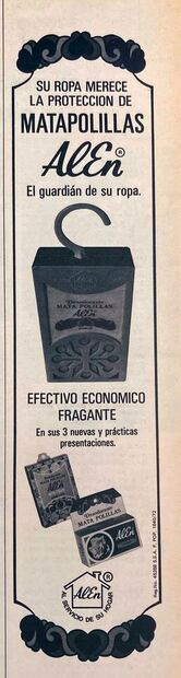 Otro producto que se usaba en los años sesenta contra las polillas eran las “cajas desodorantes”, cuyo activo pasaba a través de sus rendijas y estaba diseñado para colgarse al interior del ropero. Colección Villasana.