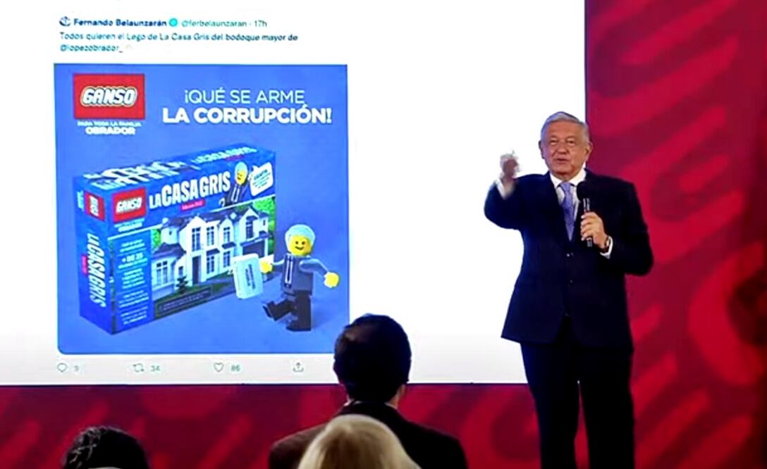 López Obrador dijo: "están muy molestos, no les sale nada, en la política una de las cosas que no se debe hacer es el ridículo". Foto: tomada de video