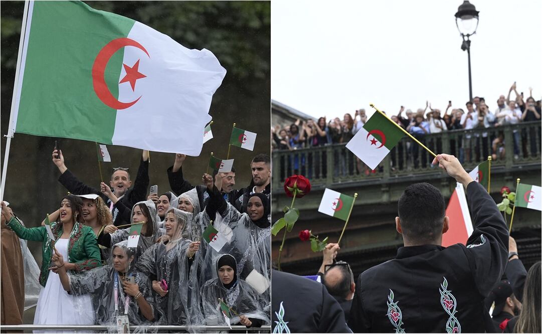 La delegación de Argelia hizo un homenaje en la inauguración de París 2024. FOTO: ESPECIAL
