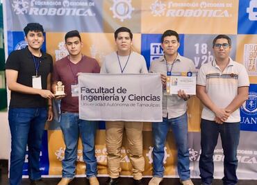 Alumnos de la Universidad Autónoma de Tamaulipas ganan el primer lugar en Torneo Mexicano de Robótica