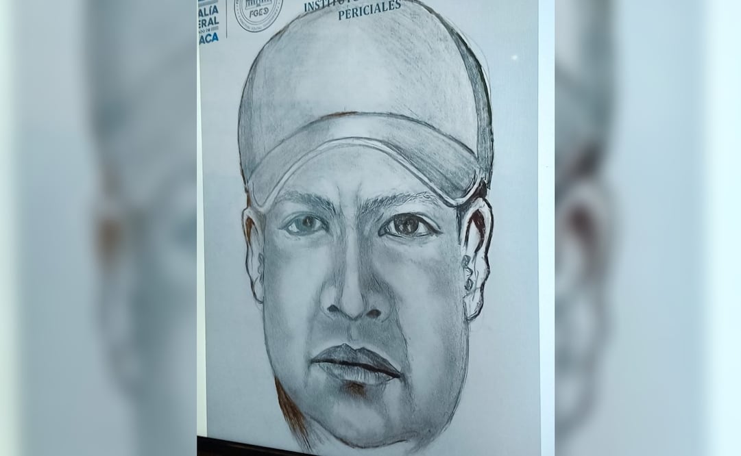 Fiscalía de Oaxaca difunde retrato hablado de un autor material del asesinato de Alejandro Leyva.
Foto: Especial.