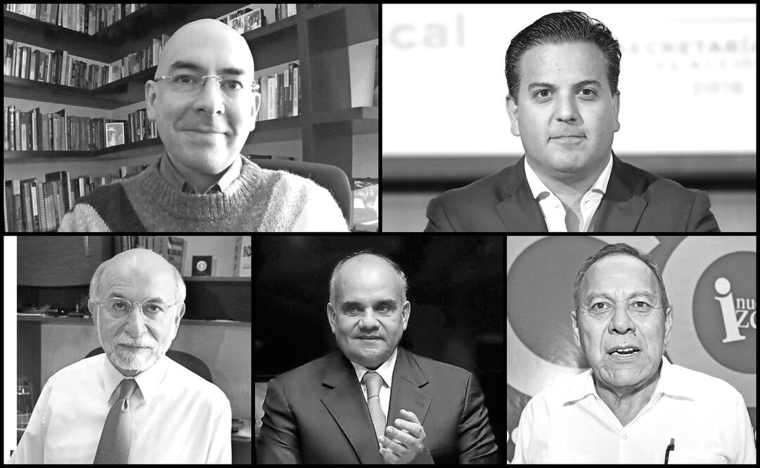De izquierda a derecha: Arturo Erdély, Damián Zepeda, Luis de la Barreda, Manuel Añorve, Jesús Zambrano. Foto: Archivo/EL UNIVERSAL.