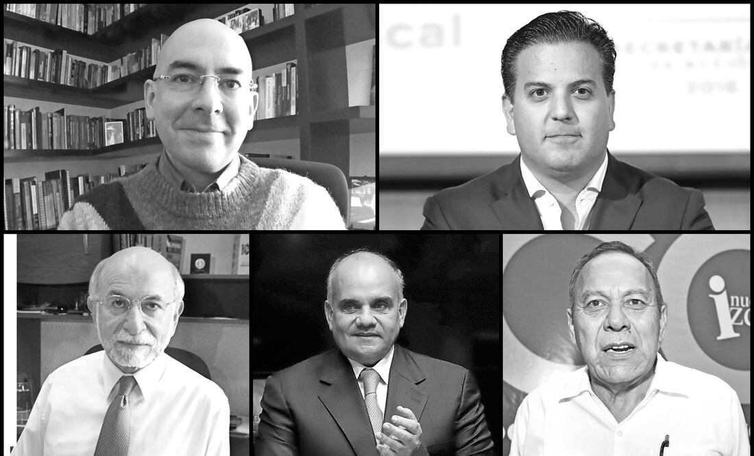 De izquierda a derecha: Arturo Erdély, Damián Zepeda, Luis de la Barreda, Manuel Añorve, Jesús Zambrano. Foto: Archivo/EL UNIVERSAL.