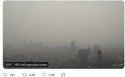 Video de drone de la CDMX bajo "nata" de contaminación se hace viral