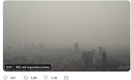 Video de drone de la CDMX bajo "nata" de contaminación se hace viral