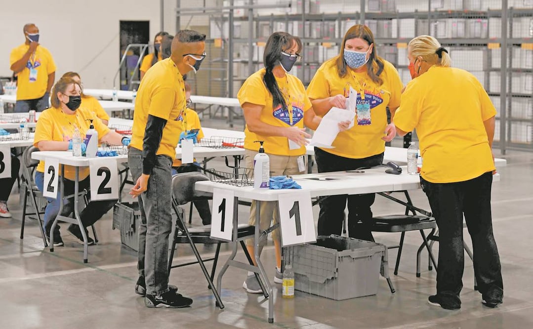 Centro electoral en Las Vegas, Nevada, luego de cerrar el pasado martes.