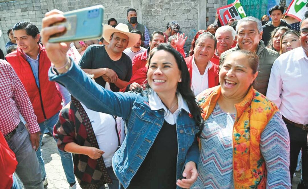 Al reunirse con la militancia tricolor de Ozumba, Del Moral Vela dijo que deben caminar el estado y comprometerse con los habitantes. Foto: Especial