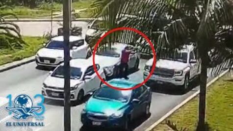 Captan en video ataque armado en zona hotelera de Cancún