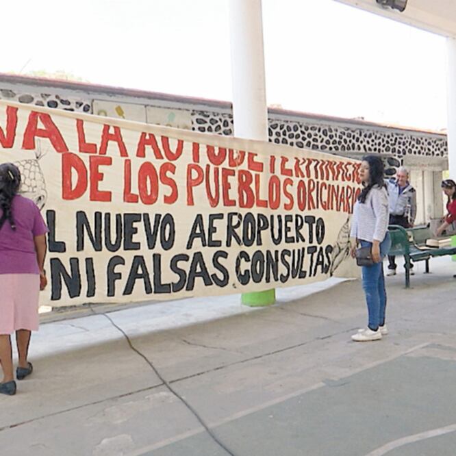 La suspensión se otorgó a uno de los nueve pueblos originarios del municipio de Tecámac que se oponen al aeropuerto. Foto/ARCHIVO EL UNIVERSAL