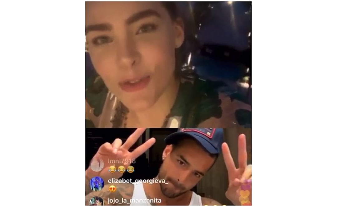 Belinda y Maluma. Foto: Captura de pantalla
