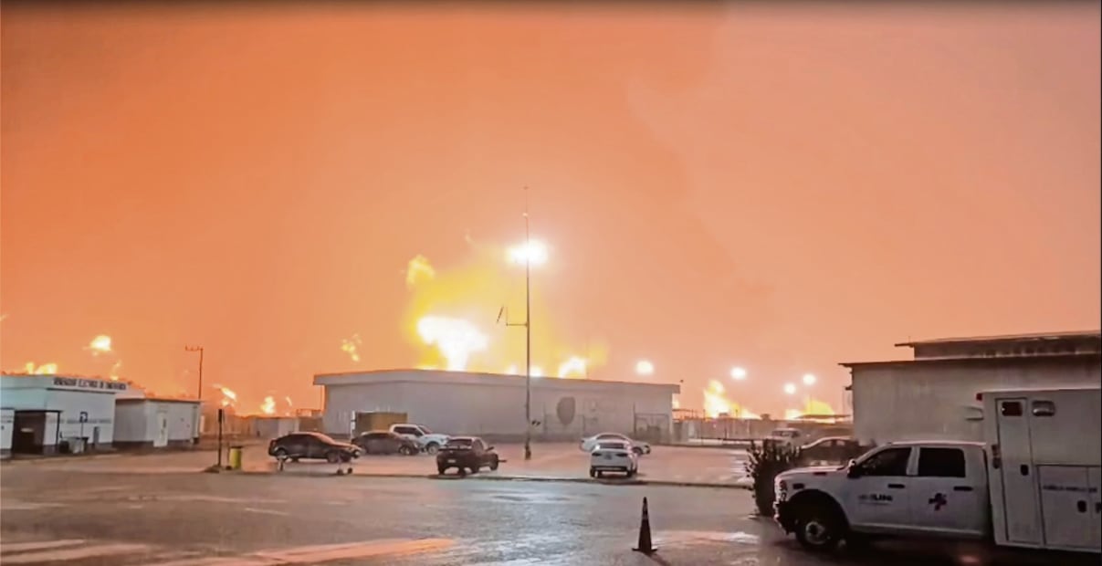 Incendio en refinería Dos Bocas este 2026. Foto: Especial