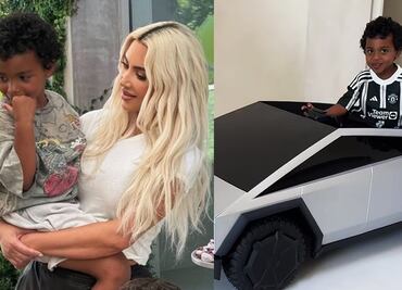 Obsequian mini tesla a hijo de Kim Kardashian en su cumpleaños cinco