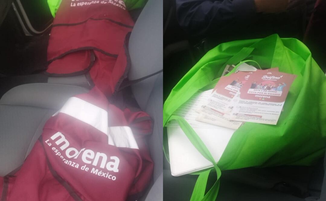 Las dos mujeres y el hombre, presuntos servidores públicos de la alcaldía Gustavo A Madero, fueron trasladados ante el Ministerio Público. Foto: Especial