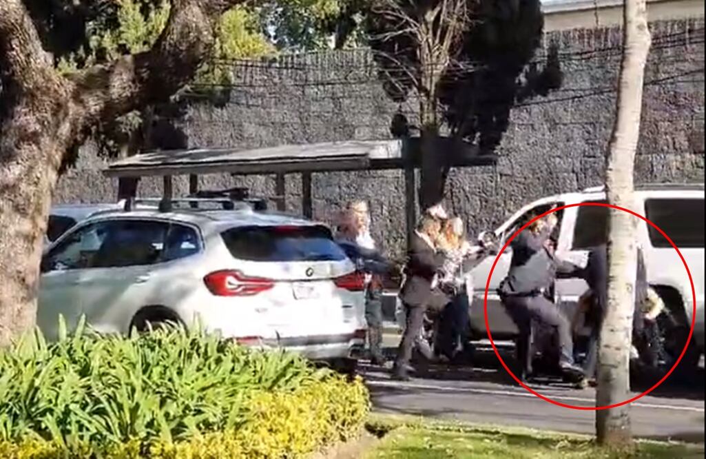 Una niña gritaba durante la agresión que dejaran de golpear a su padre. FOTO: captura tomada de video/ EL UNIVERSAL/