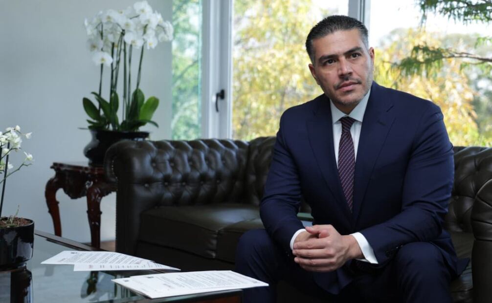 Entrevista con Omar García Harfuch, secretario de Seguridad y Protección Ciudadana, en las oficinas de la SSPC. Foto: Fernanda Rojas/ EL UNIVERSAL