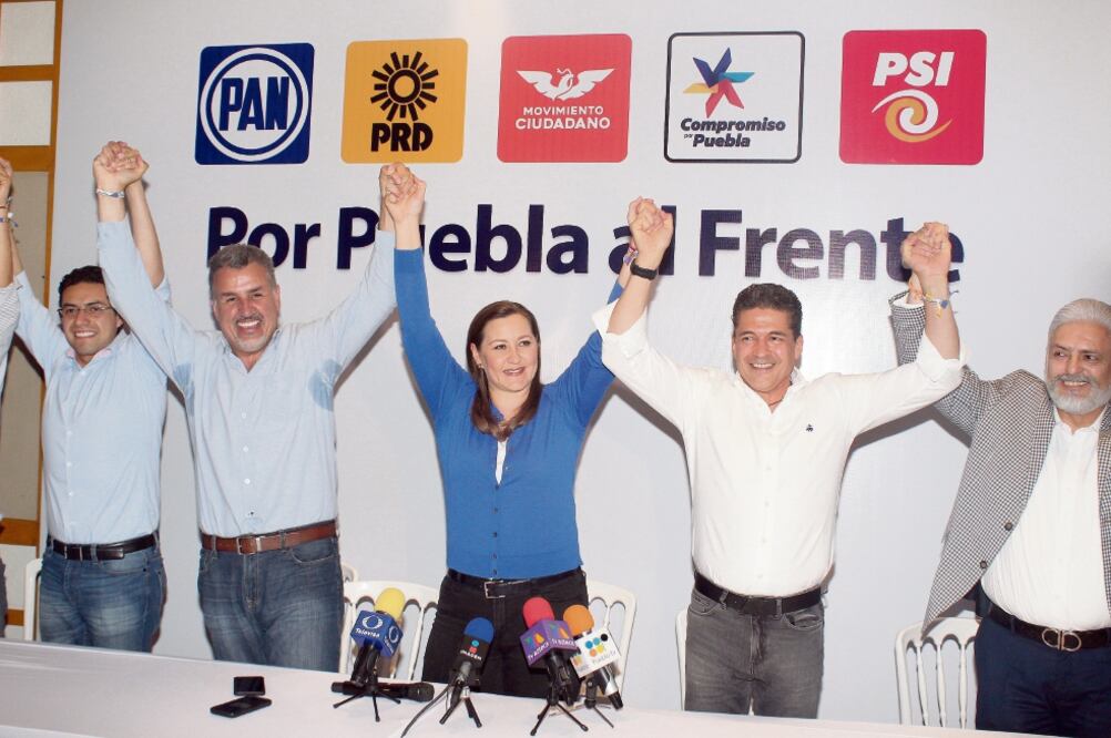 La abanderada de Por Puebla al Frente, Martha Erika Alonso Hidalgo, se vio favorecida con 38.05% de la votación total para obtener el cargo. Foto: ARCHIVO EL UNIVERSAL