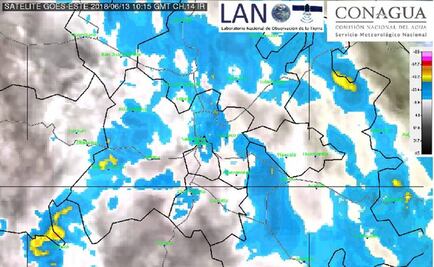 Se registran lluvias dispersas en la CDMX