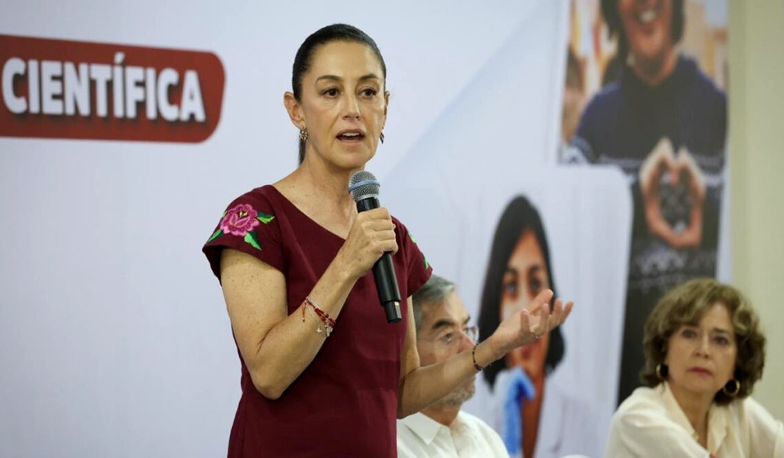 Sheinbaum detalló que todos los sistemas de educación superior pública del país serán gratuitos. Foto: Diego Simón Sánchez/EL UNIVERSAL