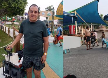 Captan a Cuauhtémoc Blanco en short y con hielera en parque acuático de Morelos; enfrenta acusaciones por intento de violación