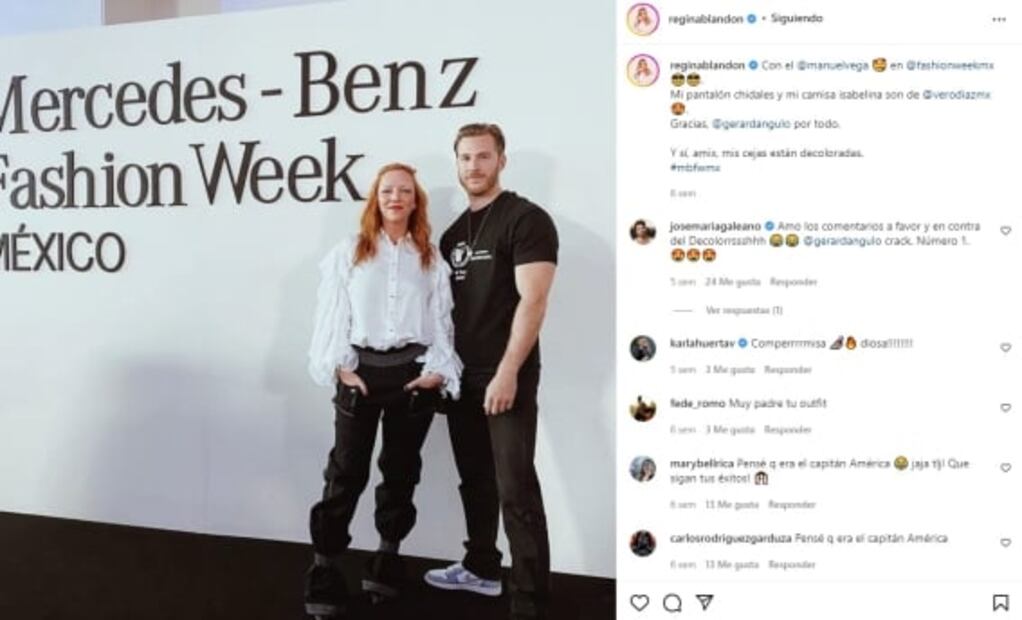 Regina Blandón luce nuevo color en sus cejas