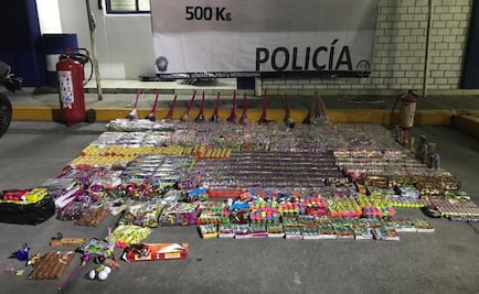 Decomisan 500 kilogramos de pirotecnia en calles del Centro