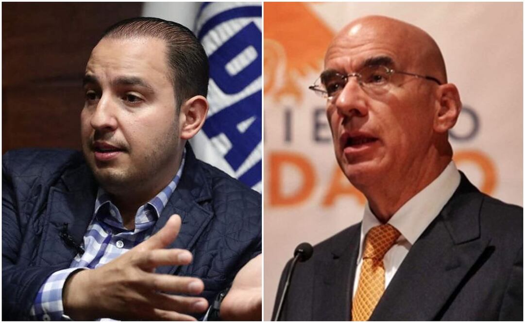 Líder del PAN, Marko Cortés y líder de Movimiento Ciudadano, Dante Delgado. Foto: Archivo/EL UNIVERSAL