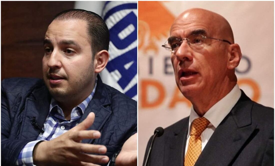 Líder del PAN, Marko Cortés y líder de Movimiento Ciudadano, Dante Delgado. Foto: Archivo/EL UNIVERSAL