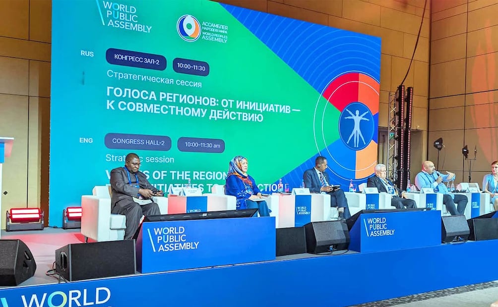 Asamblea Pública Mundial: Nuevo Mundo: Valores que Unen, cumbre internacional que reunió a más de cinco mil participantes de organizaciones públicas, científicas y culturales de al menos 150 países. Foto: Cortesía