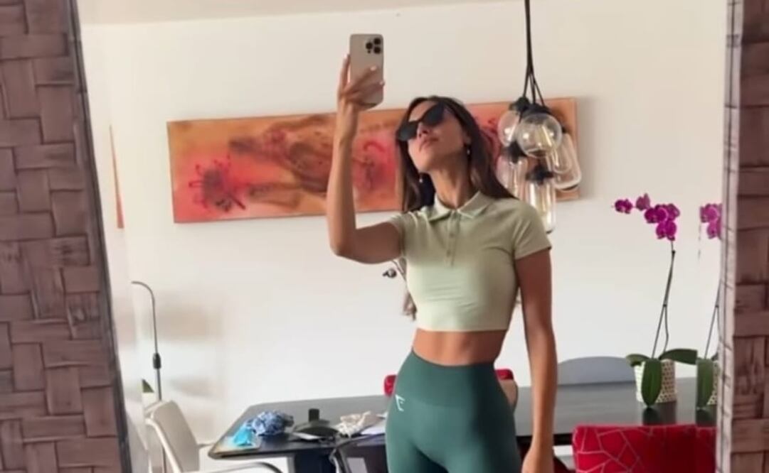 Eiza González hace una innovadora combinación de prendas, logrando un look de impacto para ir al gym. Foto: Instagram @eizagonzalez