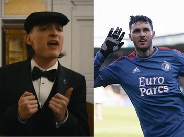 Santiago Giménez se declara fan de Peso Pluma: “Me encanta, lo puse en el vestidor del Feyenoord”