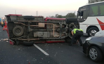 Choque múltiple en la autopista México-Pachuca deja 14 lesionados