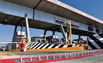 Van 100 vehículos dañados por intentar burlar el sistema ponchallantas en caseta de Ecatepec