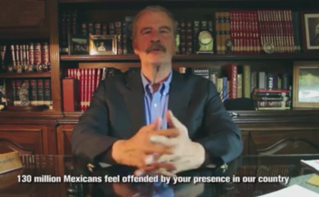 Vicente Fox difundió un video contra la visita del candidato republicano a nuestro país. /Tomada de Facebook