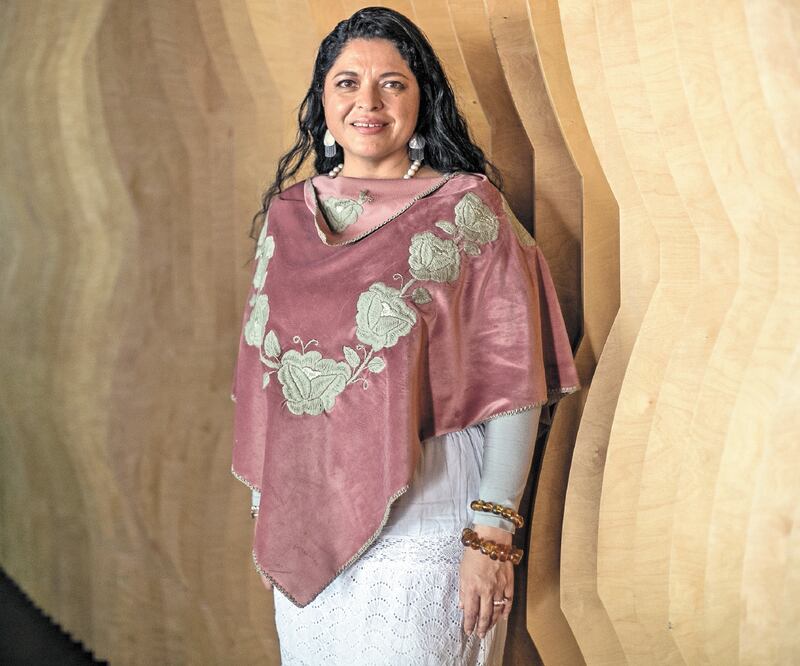 La titular de Cultura, Alejandra Frausto, afirma que el Proyecto del Bosque de Chapultepec es su segunda prioridad. Foto: Germán Espinosa. EL UNIVERSAL