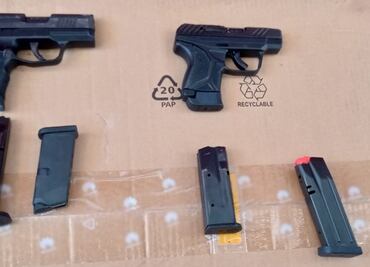 Detienen en Sonora a 5 personas que pretendían ingresar a México con armas cortas y cargadores