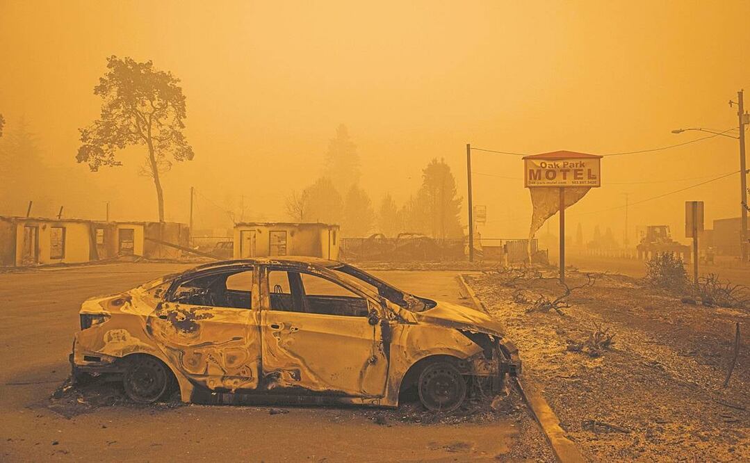Devastación por los incendios en la ciudad de Gates, Oregon. Foto: KATHRYN ELSESSER. AFP