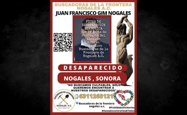 Buscadoras emiten ficha de búsqueda simbólica del alcalde de Nogales; denuncian silencio ante crisis de desaparecidos