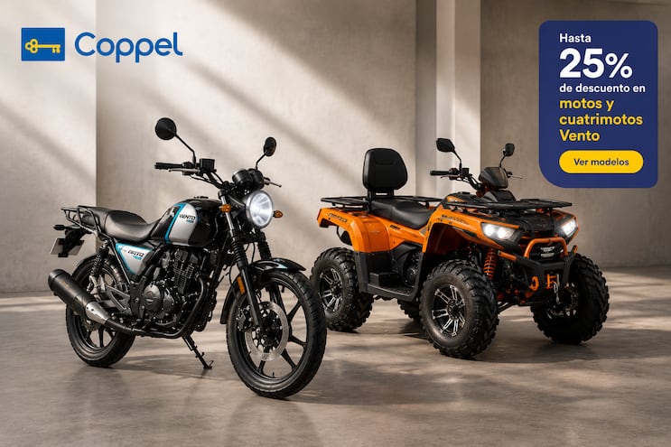 Moto Manía en Coppel, vehículos de la marca Vento con descuento especial por tiempo limitado